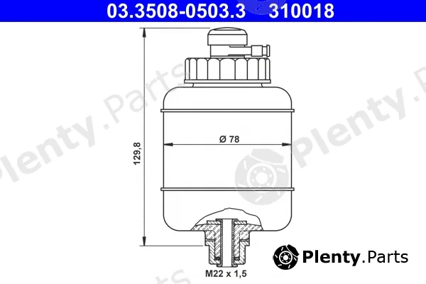 ATE 03.3508-0503.3 — Expansion Tank, brake fluid