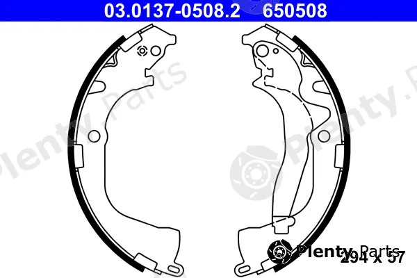 ATE 03.0137-0508.2 — Brake Shoe Set