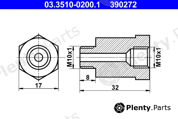ATE 03.3510-0200.1 — Adapter, brake line