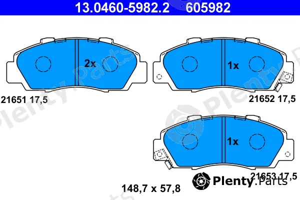 ATE 13.0460-5982.2 — Brake Pad Set, disc brake