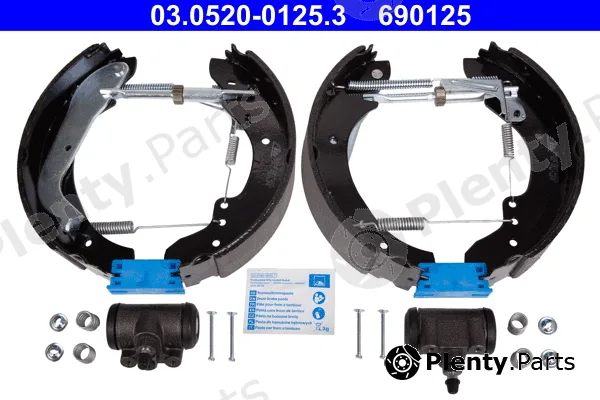 ATE 03.0520-0125.3 — Brake Shoe Set Original ATE TopKit