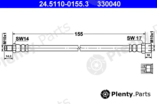 ATE 24.5110-0155.3 — Brake Hose