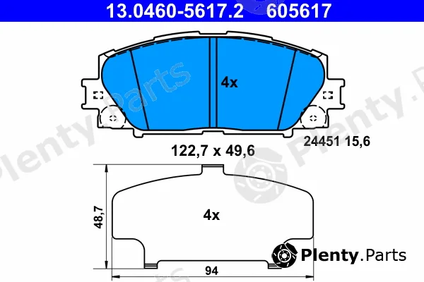 ATE 13.0460-5617.2 — Brake Pad Set, disc brake
