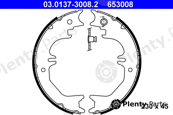 ATE 03.0137-3008.2 — Brake Shoe Set, parking brake