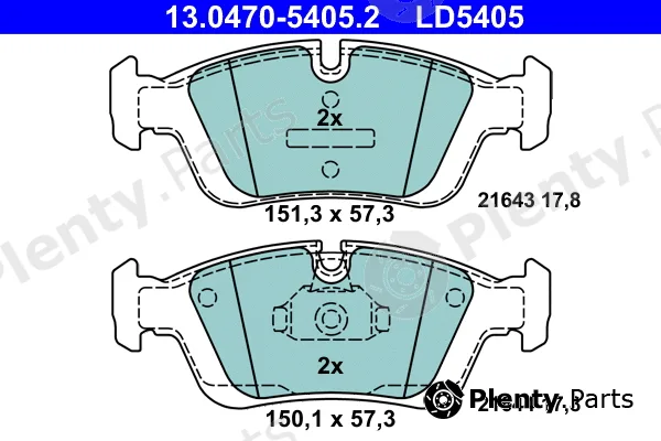 ATE 13.0470-5405.2 — Brake Pad Set, disc brake ATE Ceramic