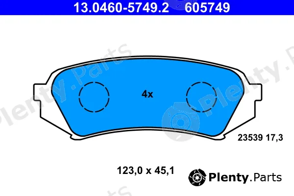 ATE 13.0460-5749.2 — Brake Pad Set, disc brake