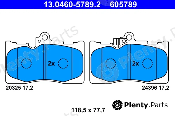 ATE 13.0460-5789.2 — Brake Pad Set, disc brake