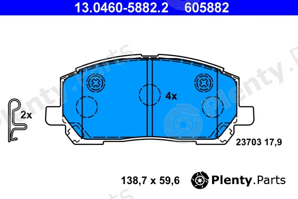 ATE 13.0460-5882.2 — Brake Pad Set, disc brake