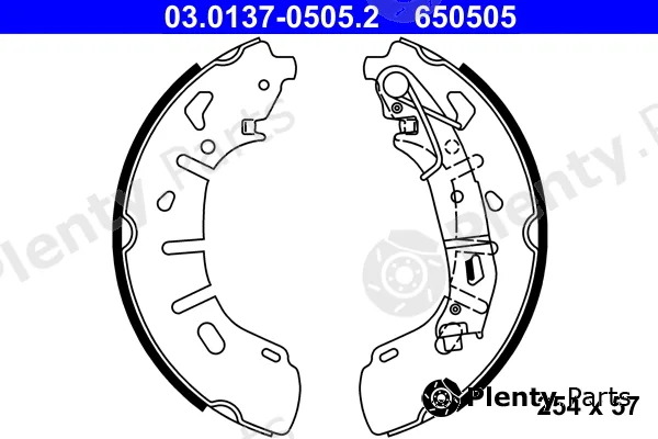ATE 03.0137-0505.2 — Brake Shoe Set