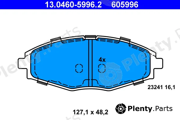 ATE 13.0460-5996.2 — Brake Pad Set, disc brake