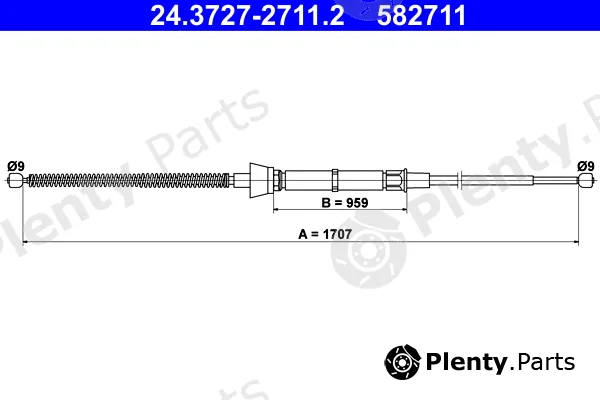 ATE 24.3727-2711.2 — Cable Pull, parking brake