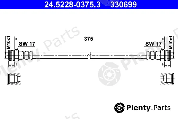 ATE 24.5228-0375.3 — Brake Hose