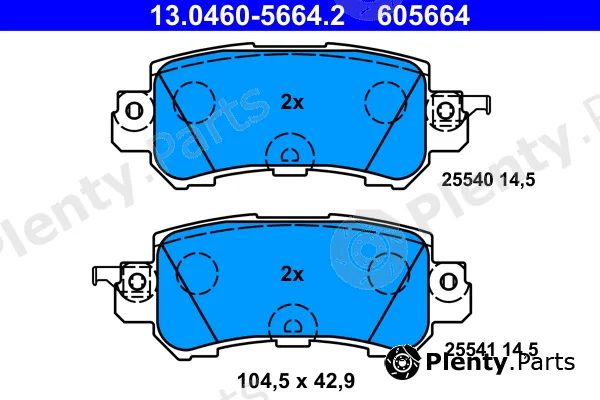 ATE 13.0460-5664.2 — Brake Pad Set, disc brake