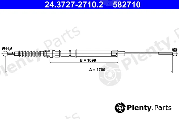 ATE 24.3727-2710.2 — Cable Pull, parking brake