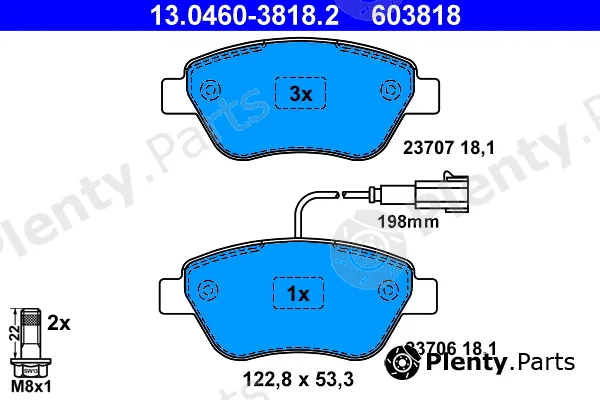 ATE 13.0460-3818.2 — Brake Pad Set, disc brake