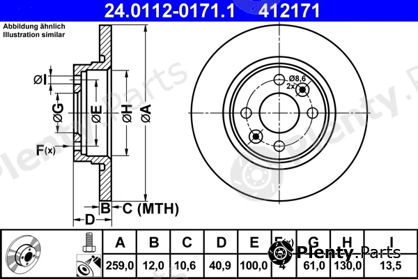 ATE 24.0112-0171.1 — Brake Disc
