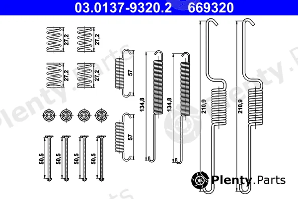 ATE 03.0137-9320.2 — Accessory Kit, brake shoes
