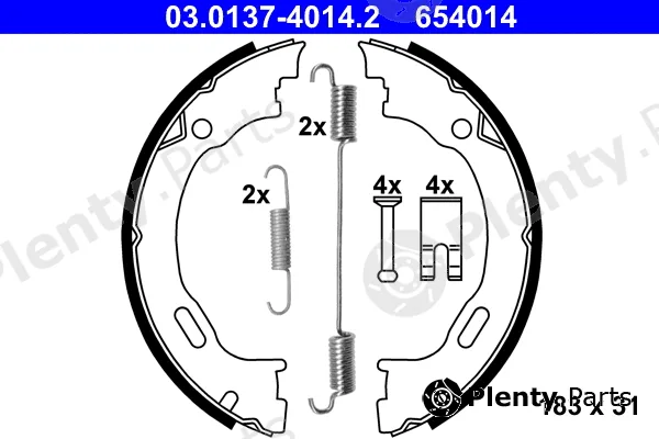 ATE 03.0137-4014.2 — Brake Shoe Set, parking brake