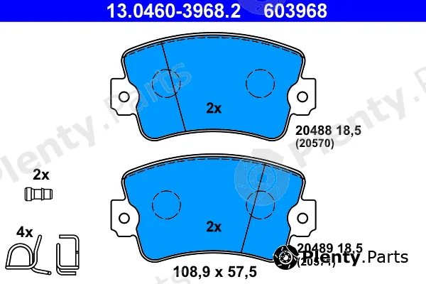 ATE 13.0460-3968.2 — Brake Pad Set, disc brake