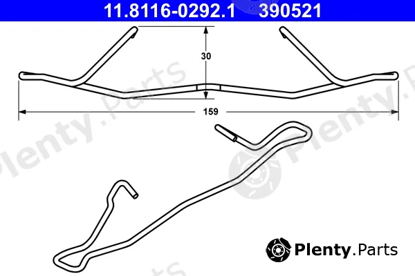 ATE 11.8116-0292.1 — Spring, brake caliper