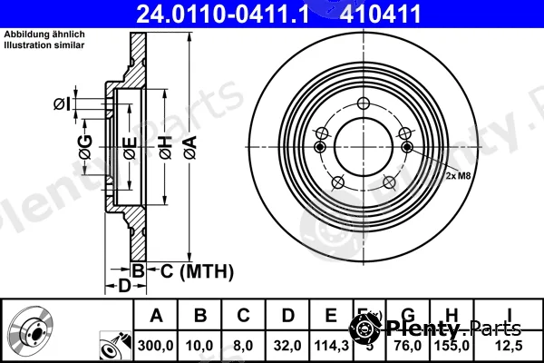 ATE 24.0110-0411.1 — Brake Disc