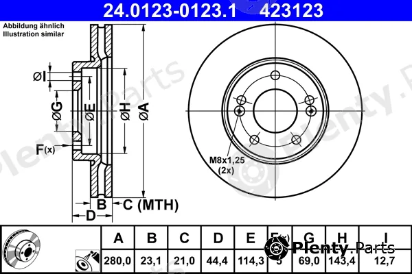 ATE 24.0123-0123.1 — Brake Disc