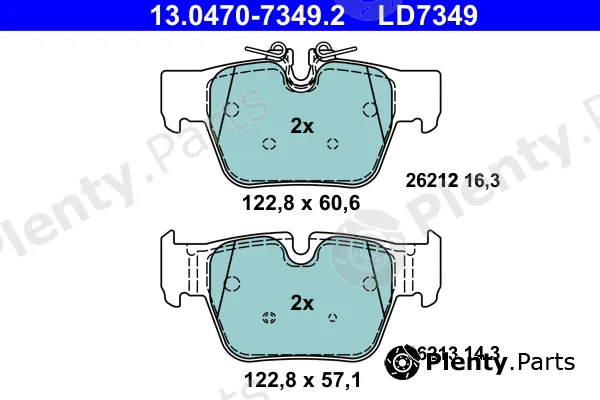 ATE 13.0470-7349.2 — Brake Pad Set, disc brake ATE Ceramic