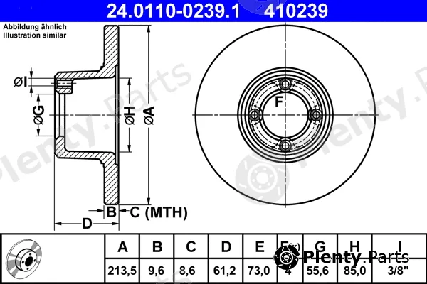 ATE 24.0110-0239.1 — Brake Disc