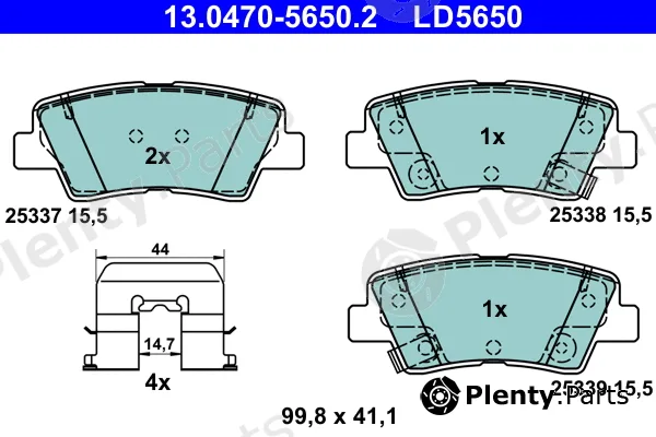 ATE 13.0470-5650.2 — Brake Pad Set, disc brake ATE Ceramic