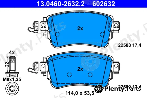 ATE 13.0460-2632.2 — Brake Pad Set, disc brake
