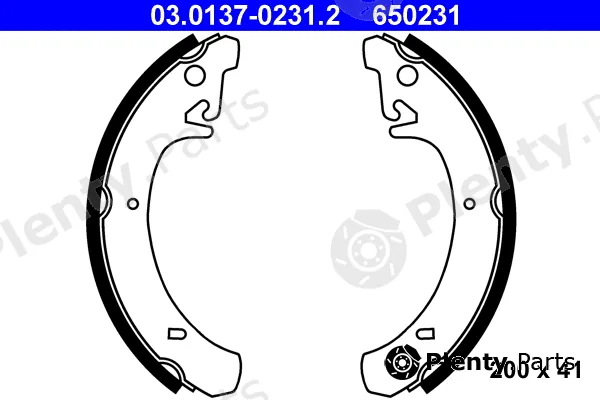 ATE 03.0137-0231.2 — Brake Shoe Set