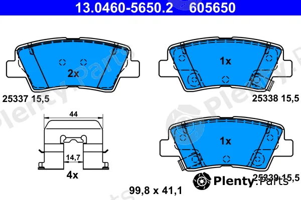 ATE 13.0460-5650.2 — Brake Pad Set, disc brake