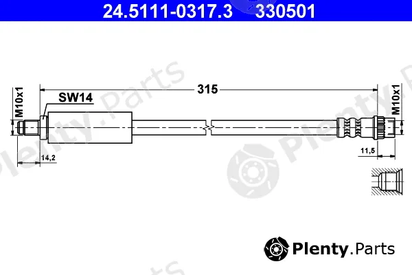 ATE 24.5111-0317.3 — Brake Hose