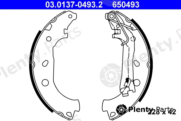 ATE 03.0137-0493.2 — Brake Shoe Set