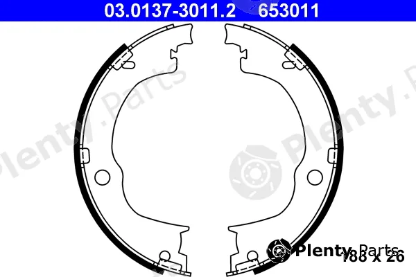 ATE 03.0137-3011.2 — Brake Shoe Set, parking brake