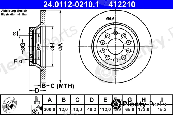 ATE 24.0112-0210.1 — Brake Disc