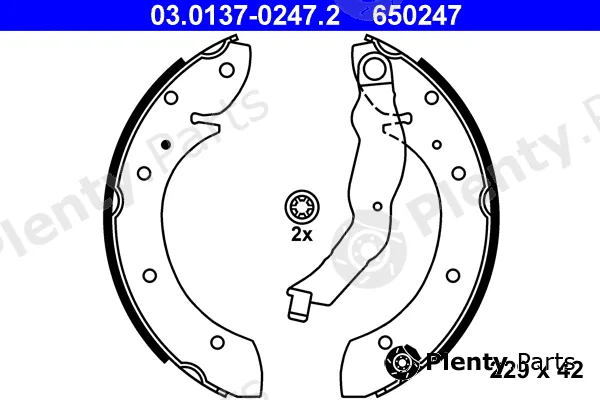 ATE 03.0137-0247.2 — Brake Shoe Set
