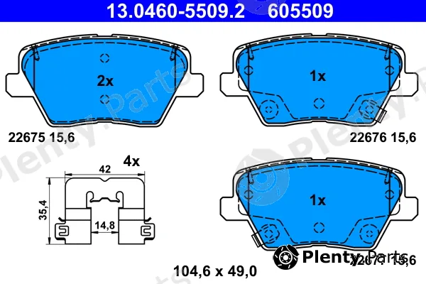 ATE 13.0460-5509.2 — Brake Pad Set, disc brake