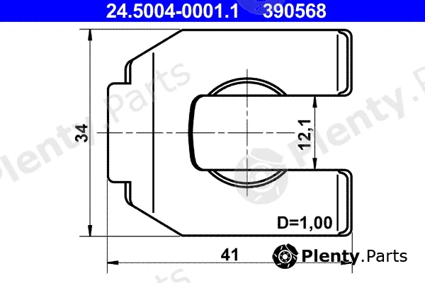 ATE 24.5004-0001.1 — Holding Bracket, brake hose
