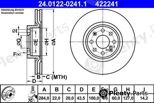 ATE 24.0122-0241.1 — Brake Disc