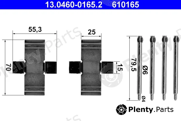ATE 13.0460-0165.2 — Accessory Kit, disc brake pad