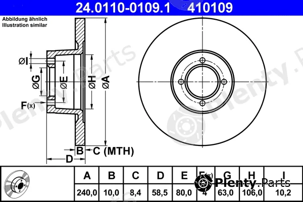 ATE 24.0110-0109.1 — Brake Disc