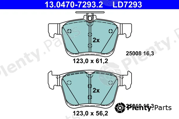 ATE 13.0470-7293.2 — Brake Pad Set, disc brake ATE Ceramic