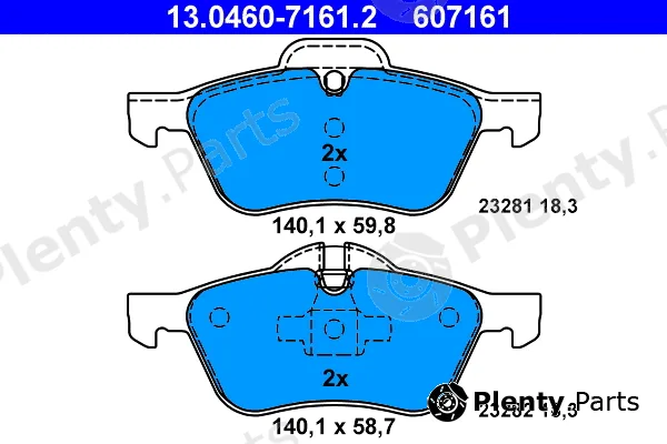 ATE 13.0460-7161.2 — Brake Pad Set, disc brake