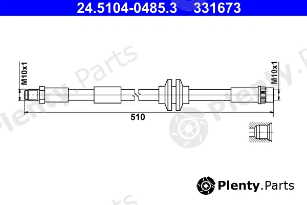 ATE 24.5104-0485.3 — Brake Hose