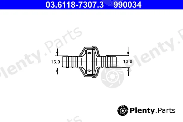 ATE 03.6118-7307.3 — Valve, vacuum hose