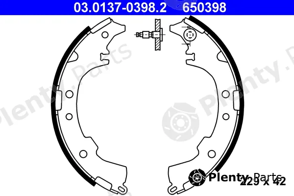 ATE 03.0137-0398.2 — Brake Shoe Set