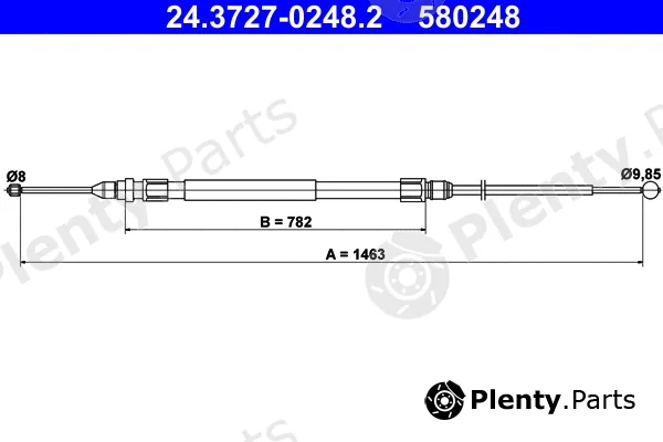 ATE 24.3727-0248.2 — Cable Pull, parking brake