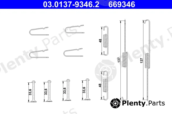 ATE 03.0137-9346.2 — Accessory Kit, brake shoes