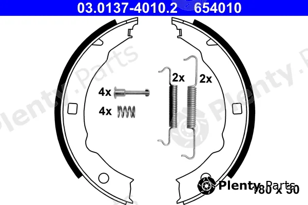 ATE 03.0137-4010.2 — Brake Shoe Set, parking brake